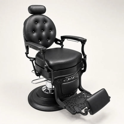 MV Regent Black - Premium Vintage Barber Chair - MV hair and beauty