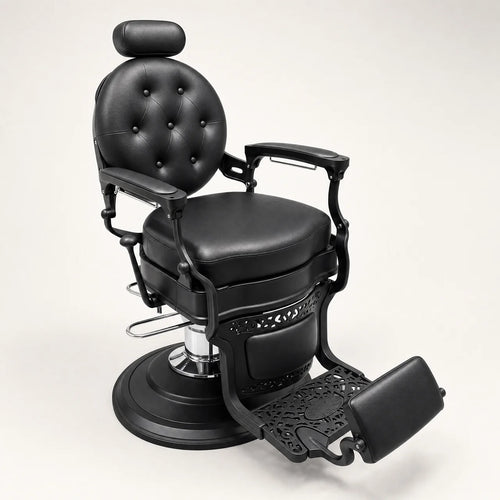 MV Regent Black - Premium Vintage Barber Chair - MV hair and beauty