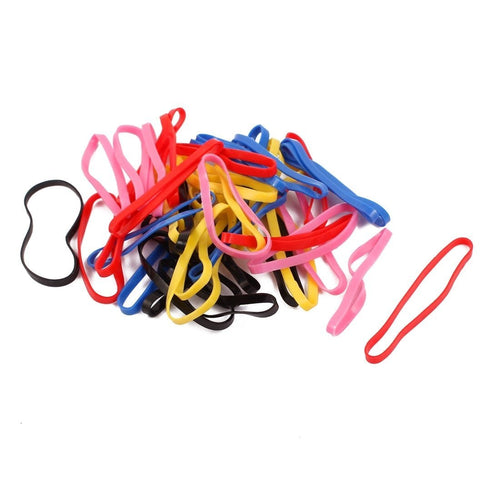 MV black rubber hair bands 200-pack