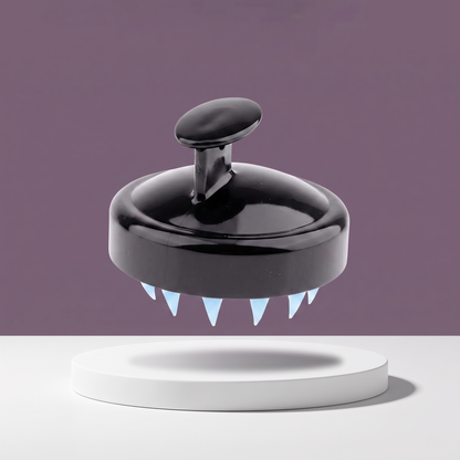 MV black scalp massager shampoo brush with blue pointed bristles
