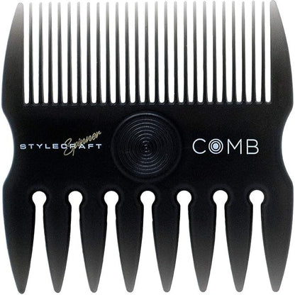 MV Spinner hair comb showing the flexible spinning centre design