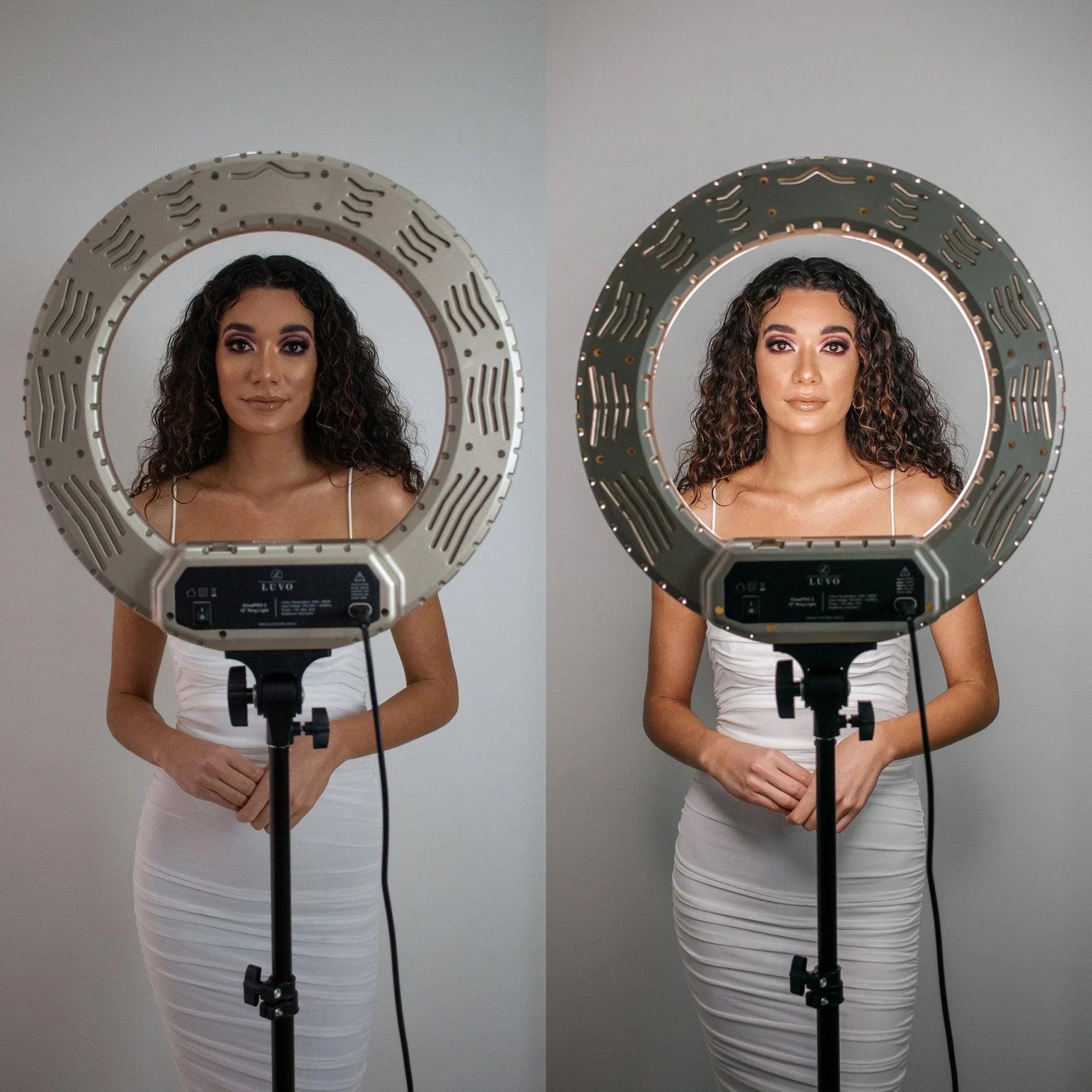 MV Studio Ring Light w/ Stand and Mirror - MV hair and beauty