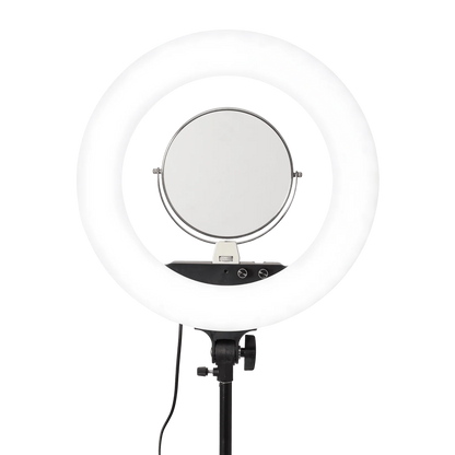 MV Studio Ring Light w/ Stand and Mirror - MV hair and beauty