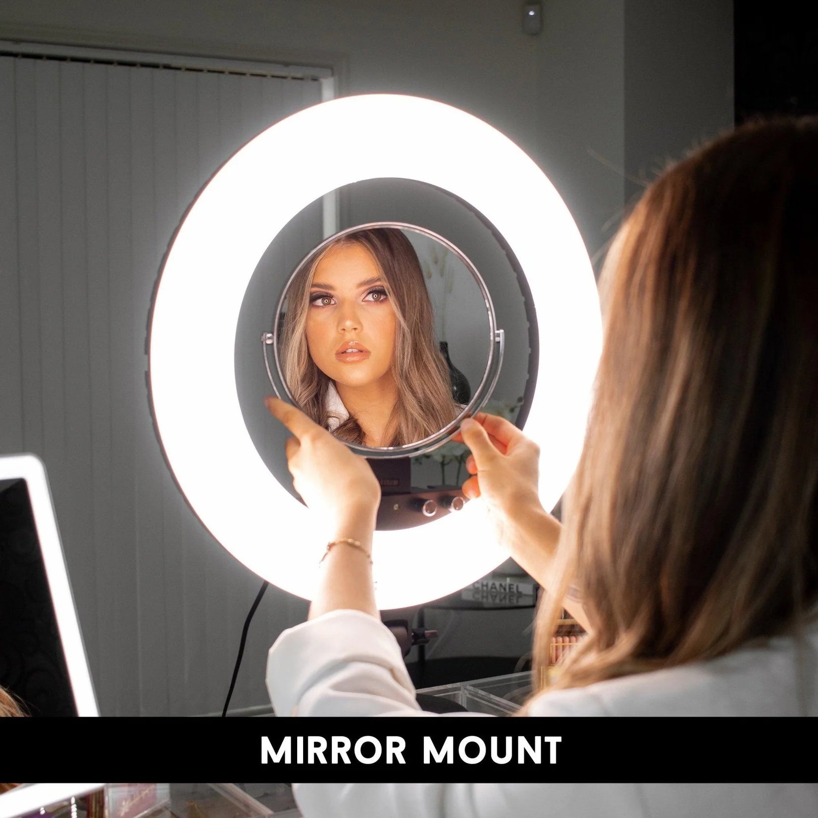 MV Studio Ring Light w/ Stand and Mirror - MV hair and beauty