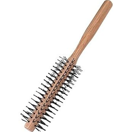 MV vented round wood brush with black nylon pins