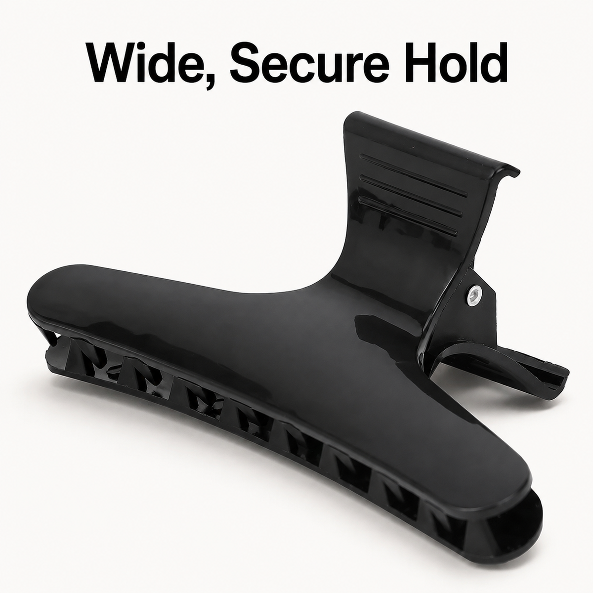 MV wide black hair clip secure-hold benefit graphic