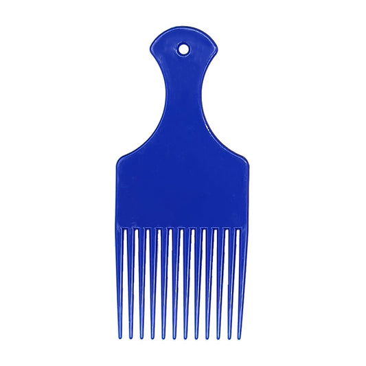 Blue MV wide-tooth Afro pick comb
