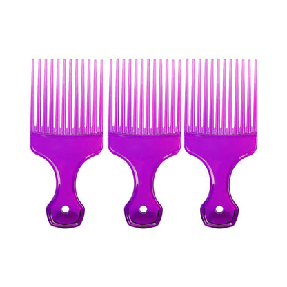 Purple MV wide-tooth Afro pick comb