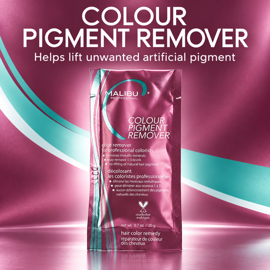 Malibu C Colour Pigment Remover Sachet 6 x 20g – Hair Colour Correction Treatment – Colour Pigment Remover