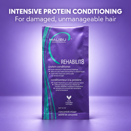 Malibu C Rehabilit8 Protein Conditioner 12ml benefit 1
