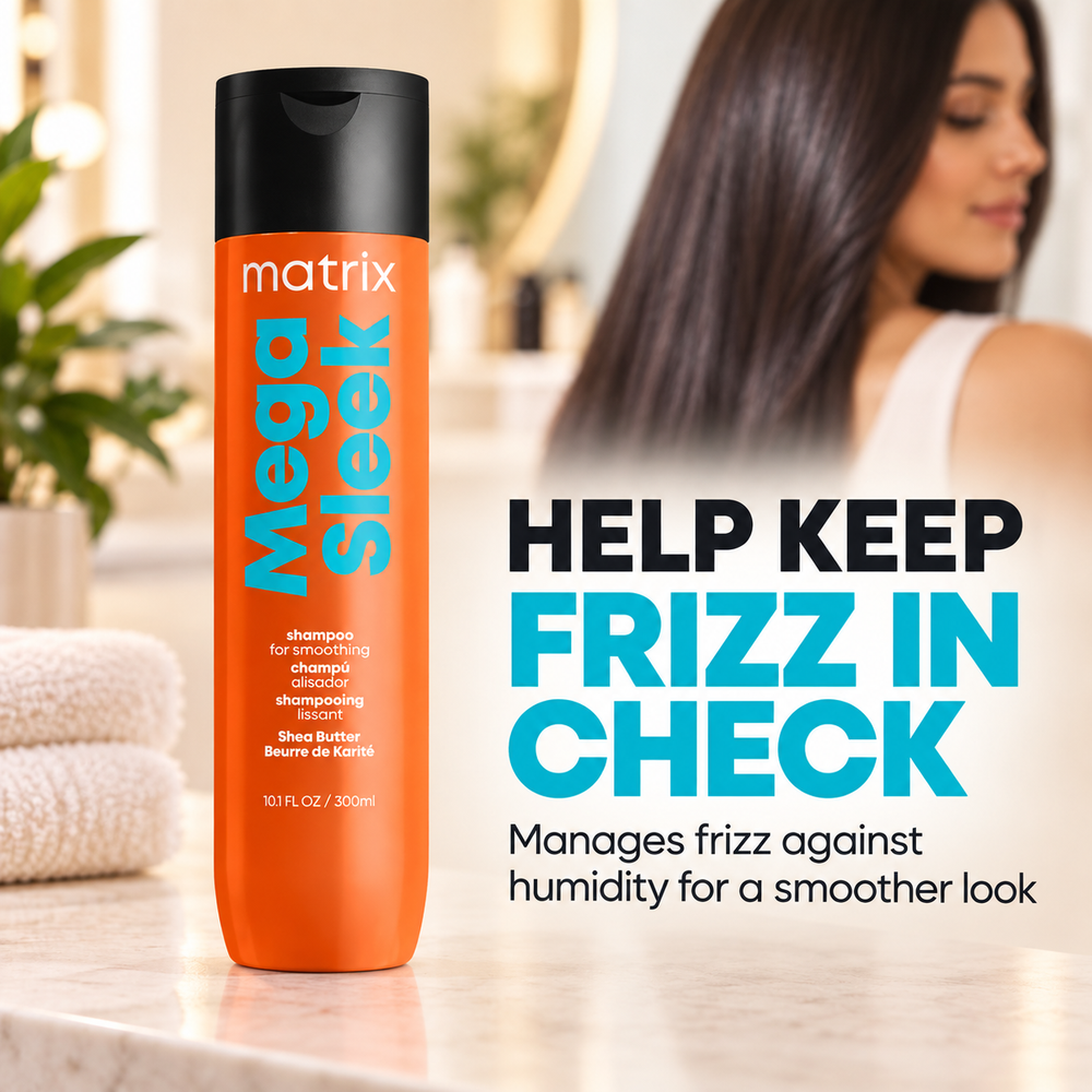 Matrix Mega Sleek helps manage frizz against humidity
