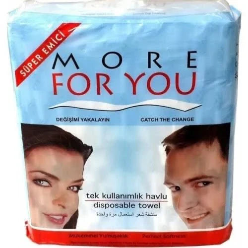 More For You disposable white salon towels 100-pack