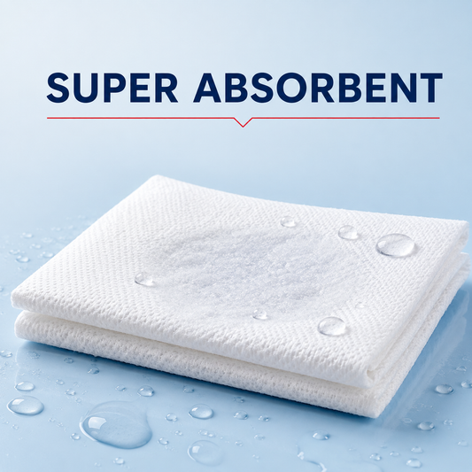 Absorbent texture of More For You disposable salon towel