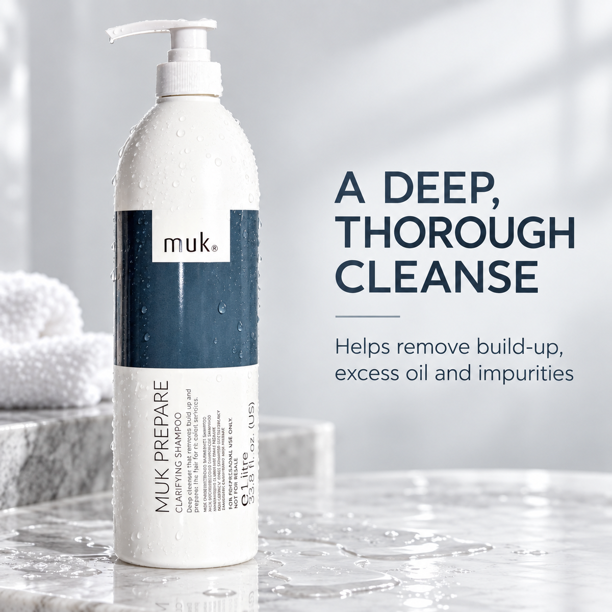 MUK Prepare deep cleanse helps remove build up and excess oil