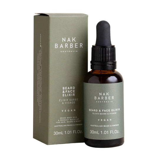 NAK Barber Beard & Face Elixir 30ml - MV hair and beauty