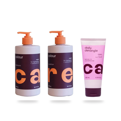NAK CARE Colour Routine Trio on a white background