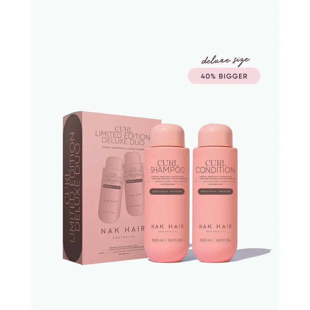 NAK Curl Shampoo & Condition Deluxe Size Duo - MV hair and beauty