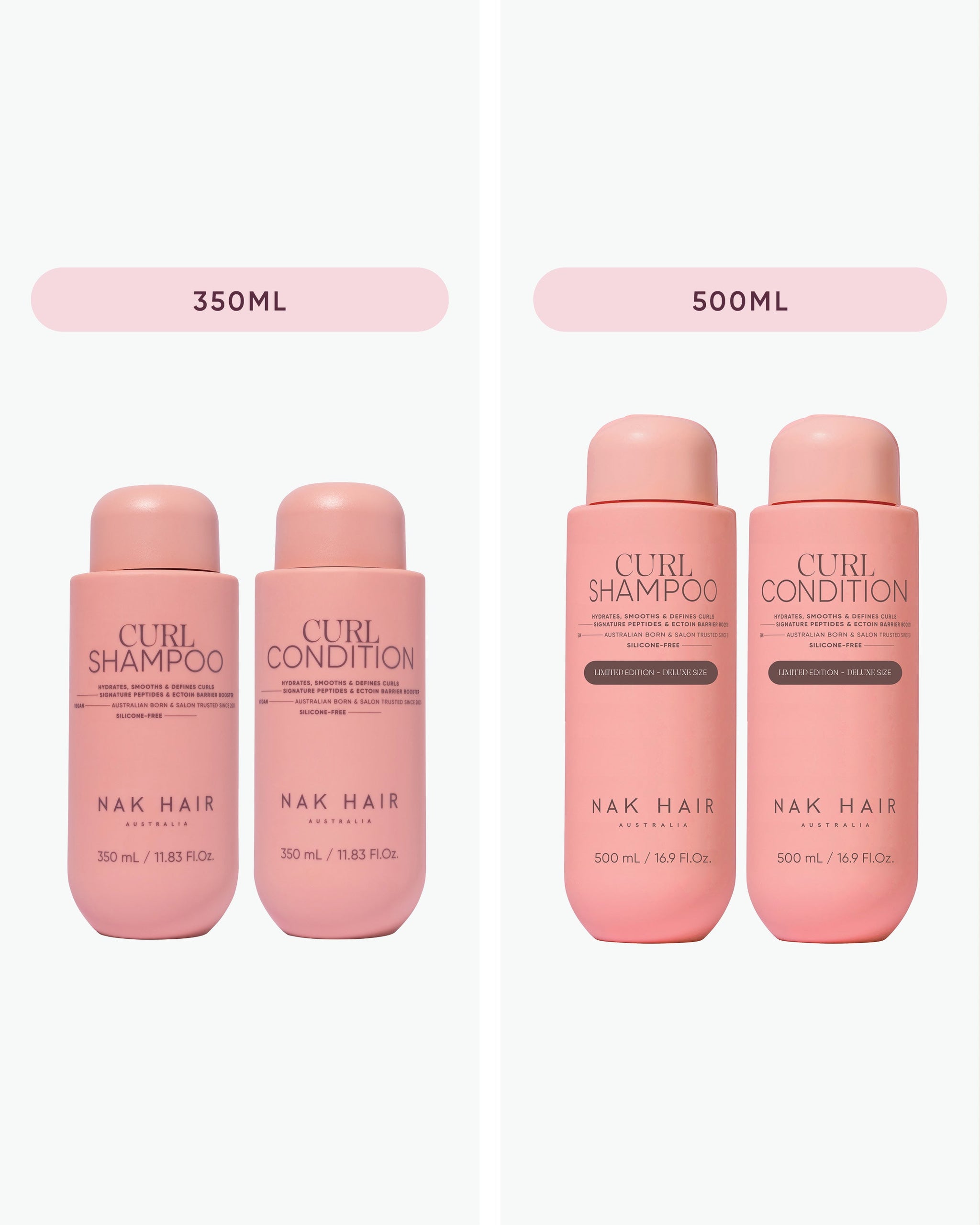 NAK Curl Shampoo & Conditioner Deluxe Size Duo – product image