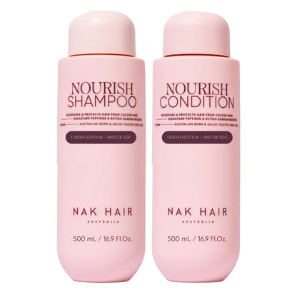 NAK Hair Limited Edition Nourish Duo 500ml - MV hair and beauty
