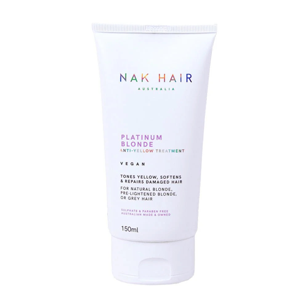 NAK Hair Platinum Blonde Anti-Yellow Treatment 150ml - MV hair and beauty
