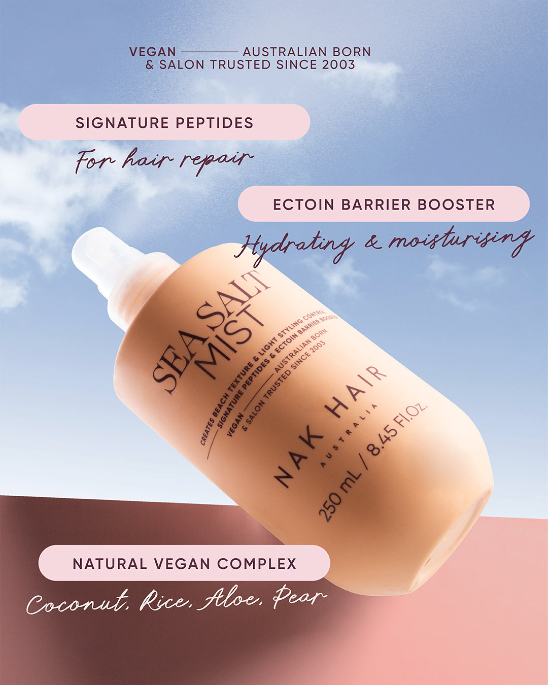 NAK Hair Sea Salt Mist 250ml – product image