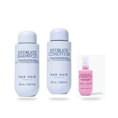 NAK Hydrate Complete Routine Trio on a white background