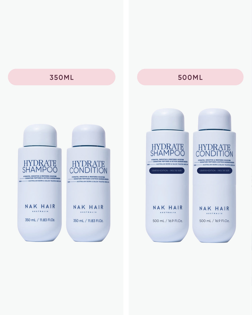 NAK Hydrate Shampoo & Conditioner Duo 500ml – product image