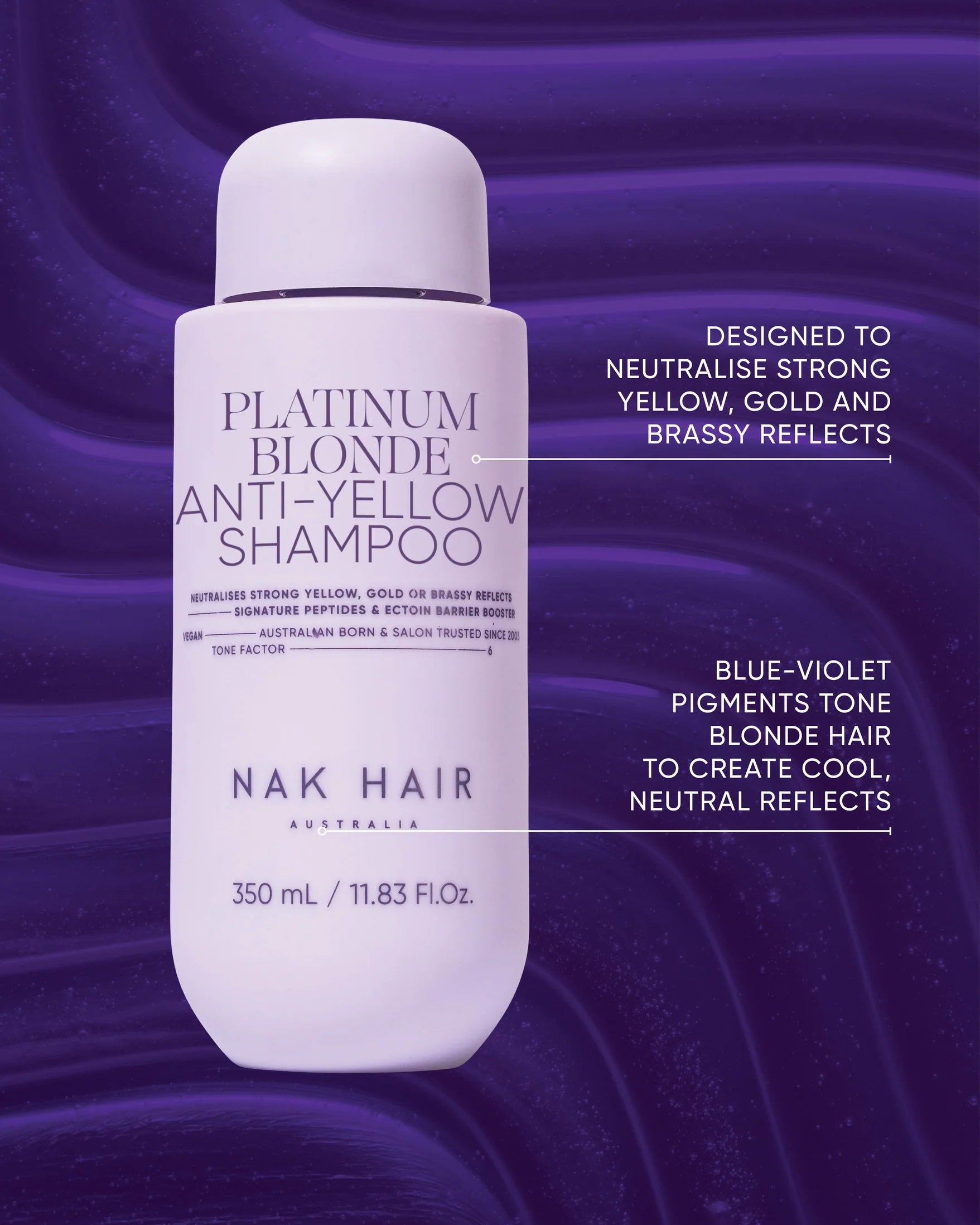 NAK Platinum Blonde Shampoo and Conditioner Duo 500ml - MV hair and beauty