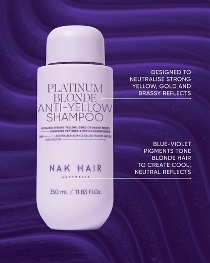 NAK Platinum Blonde Shampoo and Conditioner Duo 500ml - MV hair and beauty