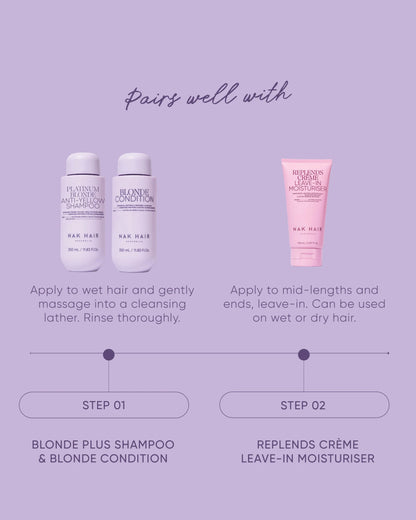 NAK Platinum Blonde Shampoo and Conditioner Duo 500ml - MV hair and beauty