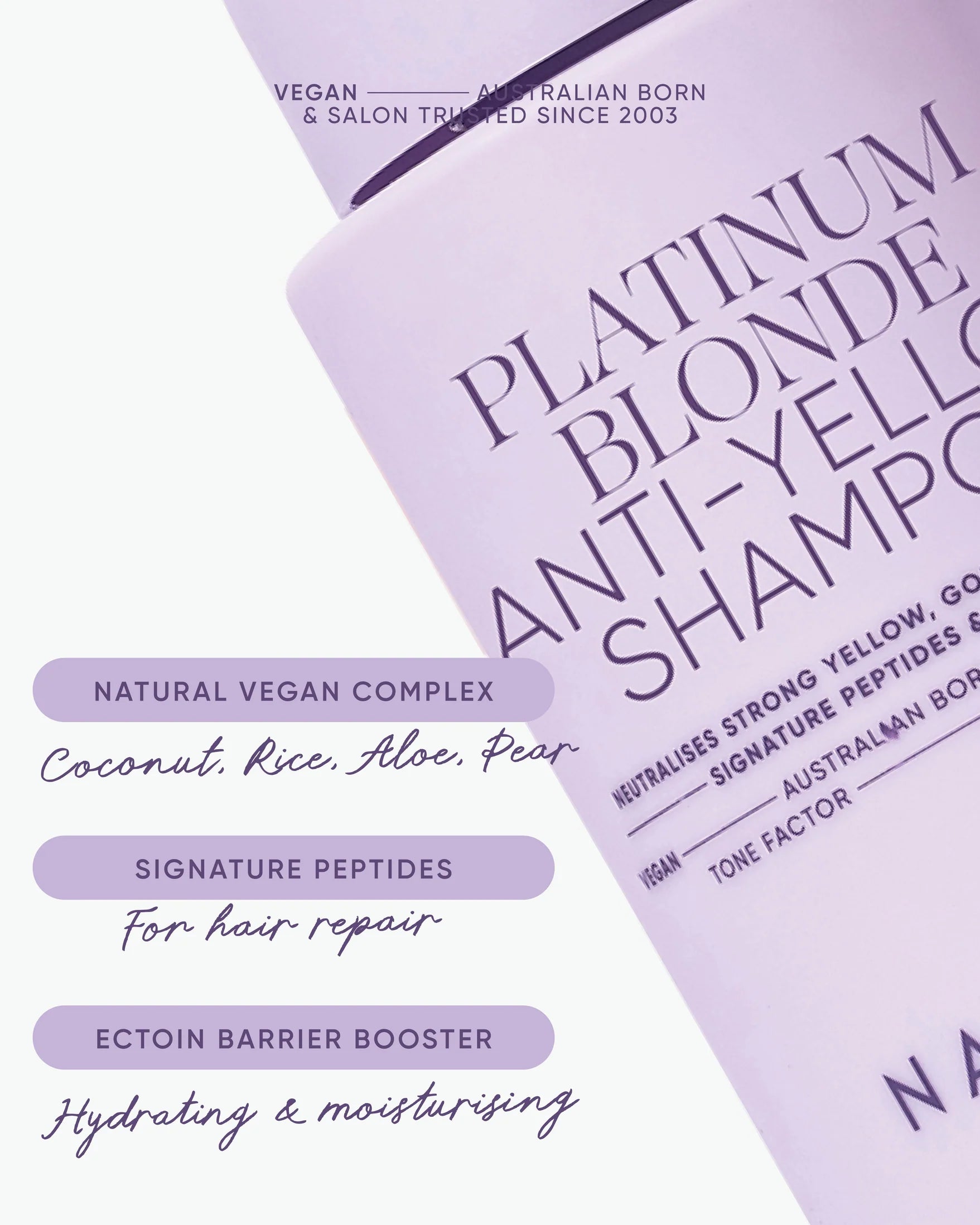 NAK Platinum Blonde Shampoo and Conditioner Duo 500ml - MV hair and beauty