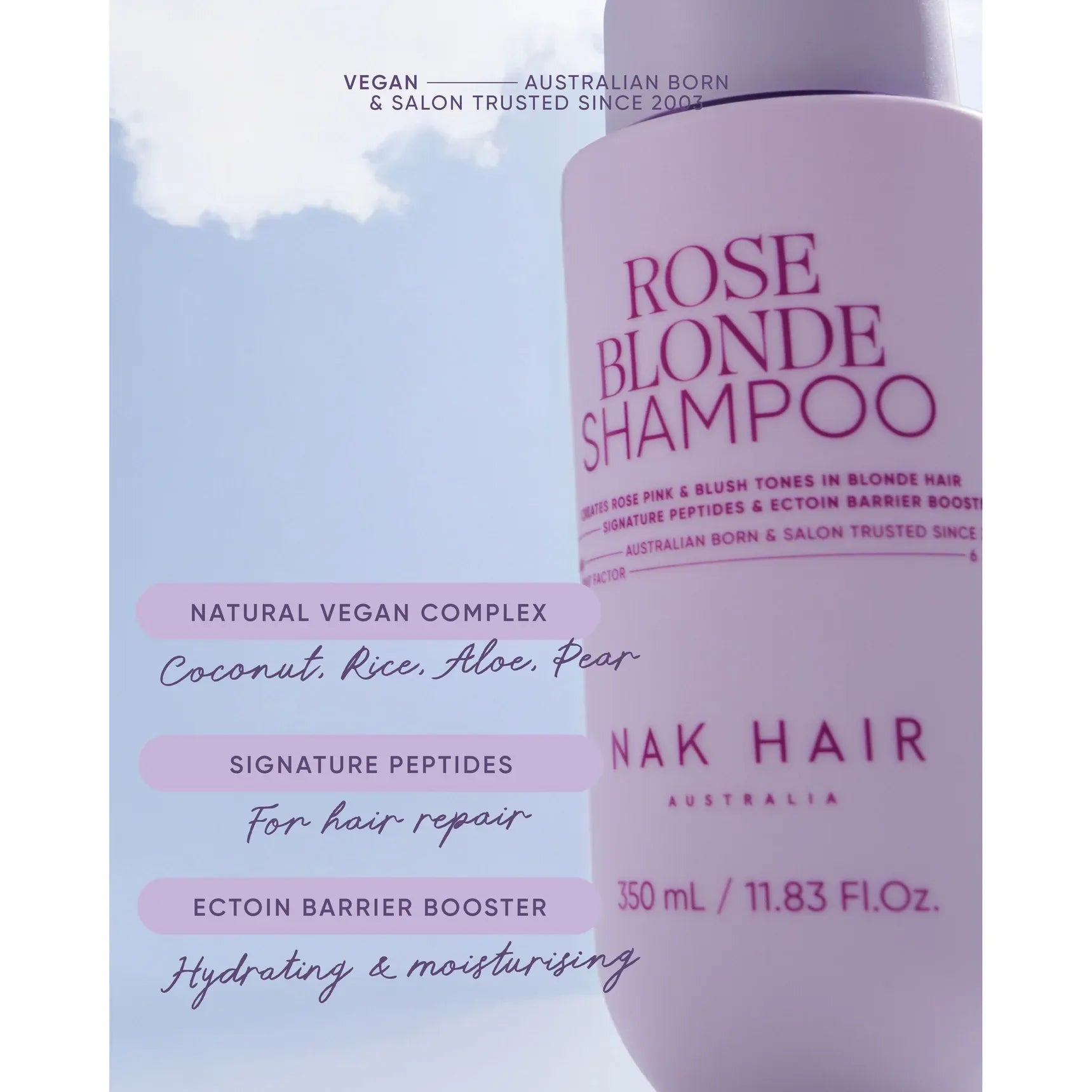 NAK Rose Blonde Shampoo 1L - MV hair and beauty