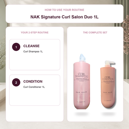 NAK Curl Shampoo then Curl Conditioner routine