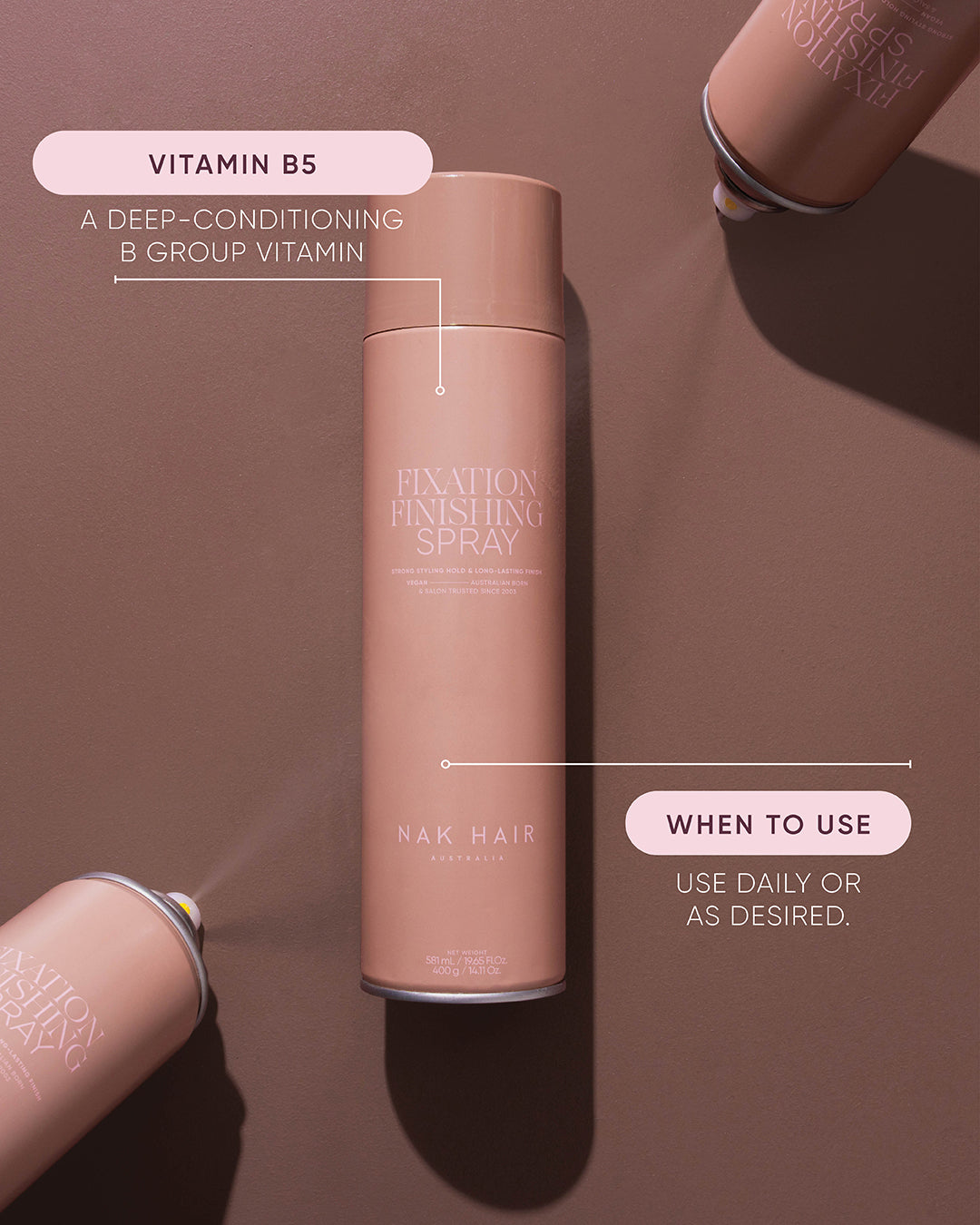 NAK Signature Fixation Finishing Spray 400g – product image