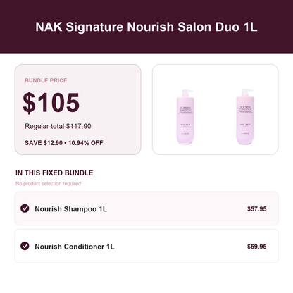 NAK Signature Nourish Salon Duo A$105 save A$12.90