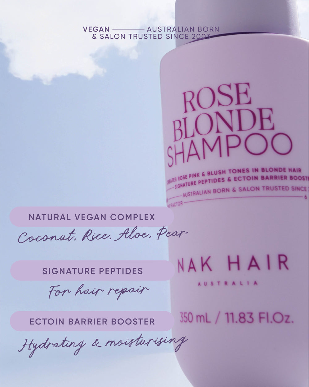 NAK Signature Rose Blonde Shampoo 350ml – product image