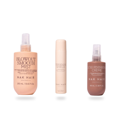 NAK Smooth Blowout and Heat Protection Trio on white