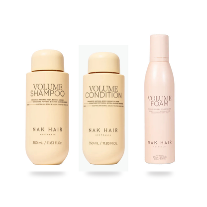 NAK Volume Boost Styling Trio on a white background