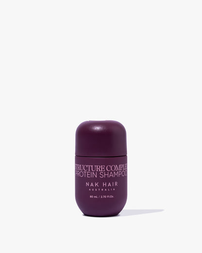 NAK Structure Complex Shampoo 80mL travel-size official product photo — component of Signature Structure Complex Travel Trio 2026 (XSCTRAV26)