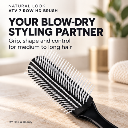 Natural Look ATV 7 Row HD Brush — blow-dry styling partner