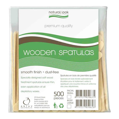 Natural Look Wooden Spatulas (Body) 17mm - MV hair and beauty