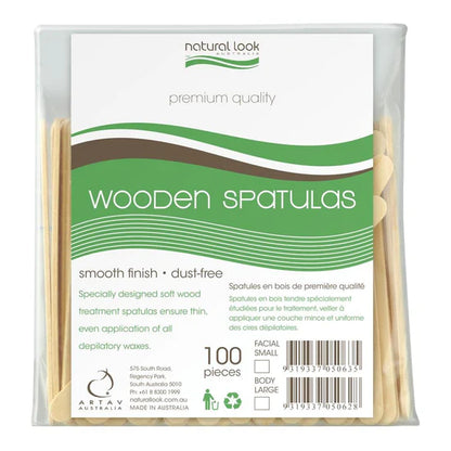 Natural Look Wooden Spatulas (Body) 17mm - MV hair and beauty