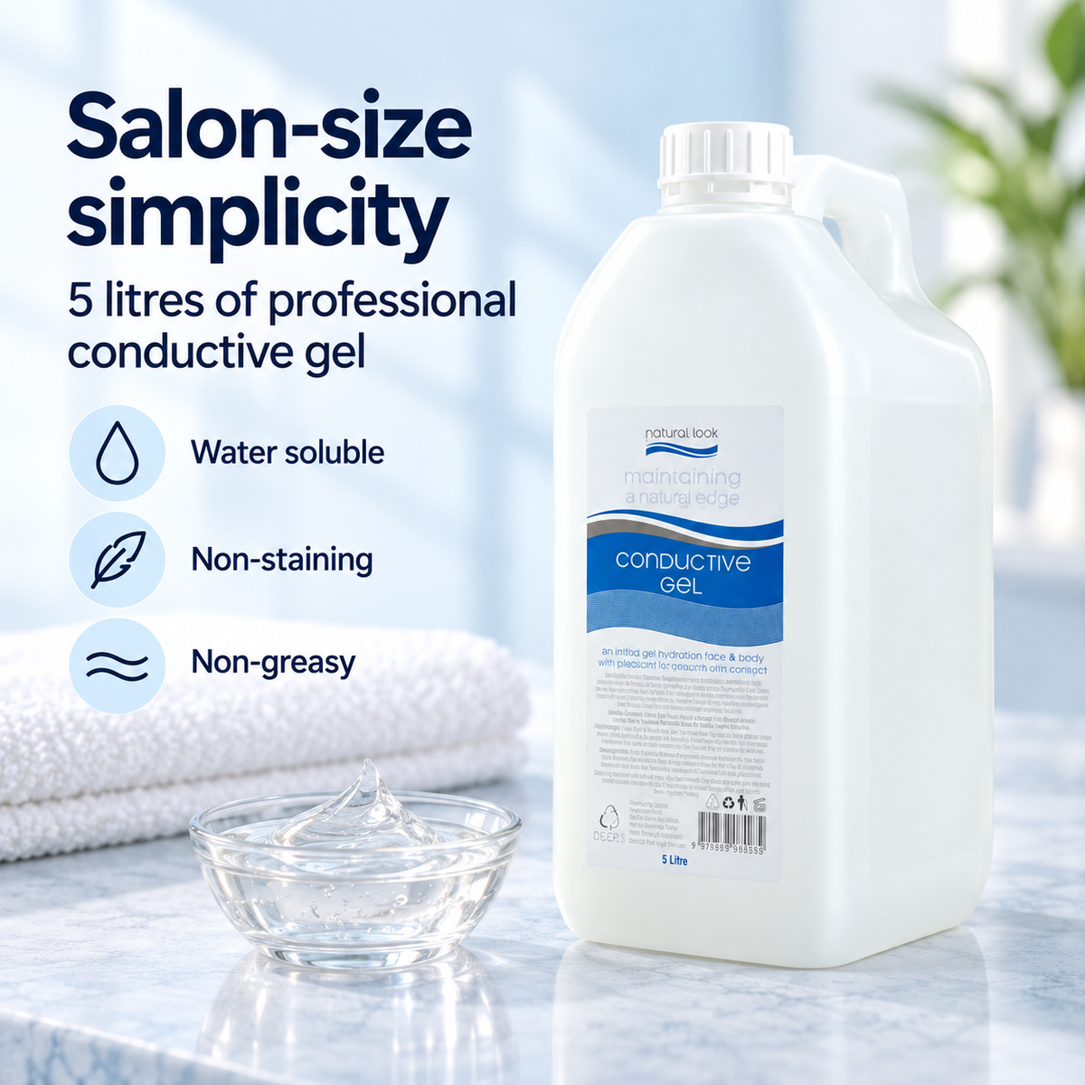 Natural Look Conductive Gel 5 Litres - MV hair and beauty