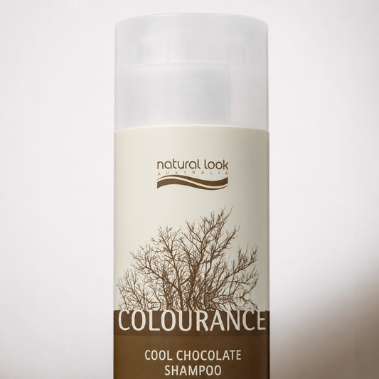 Natural Look Colourance Cool Chocolate Shampoo 250ml cap and label detail