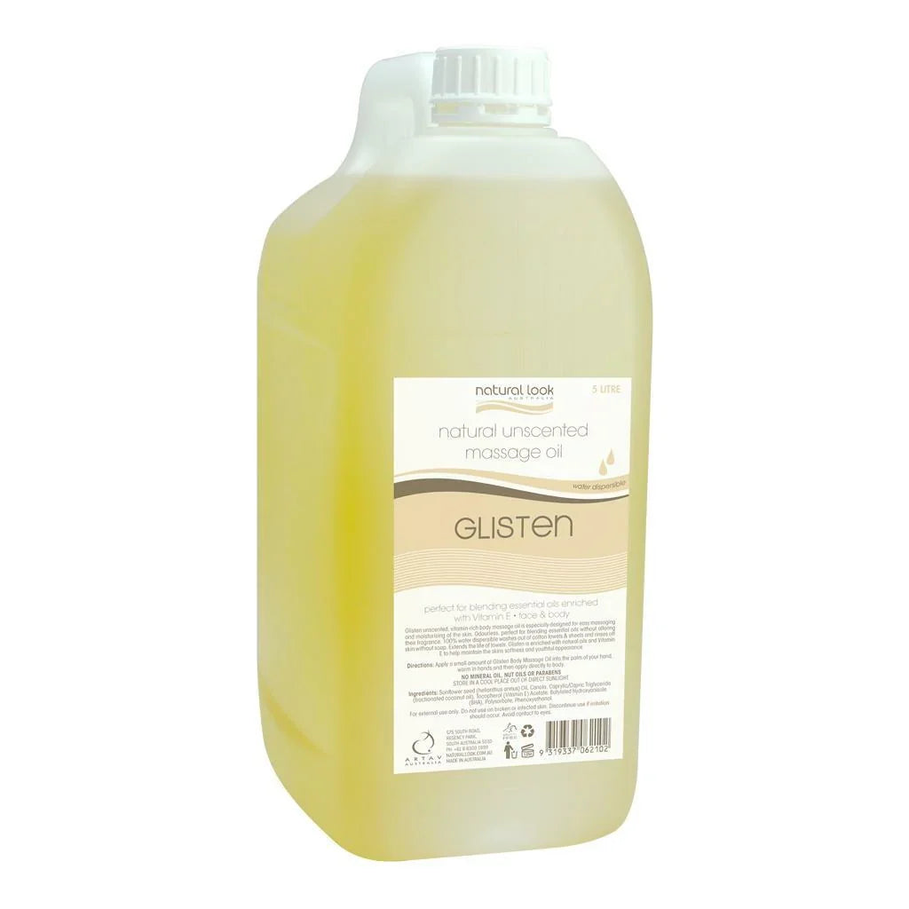 Natural Look Glisten Unscented Body Massage Oil 5 Litres