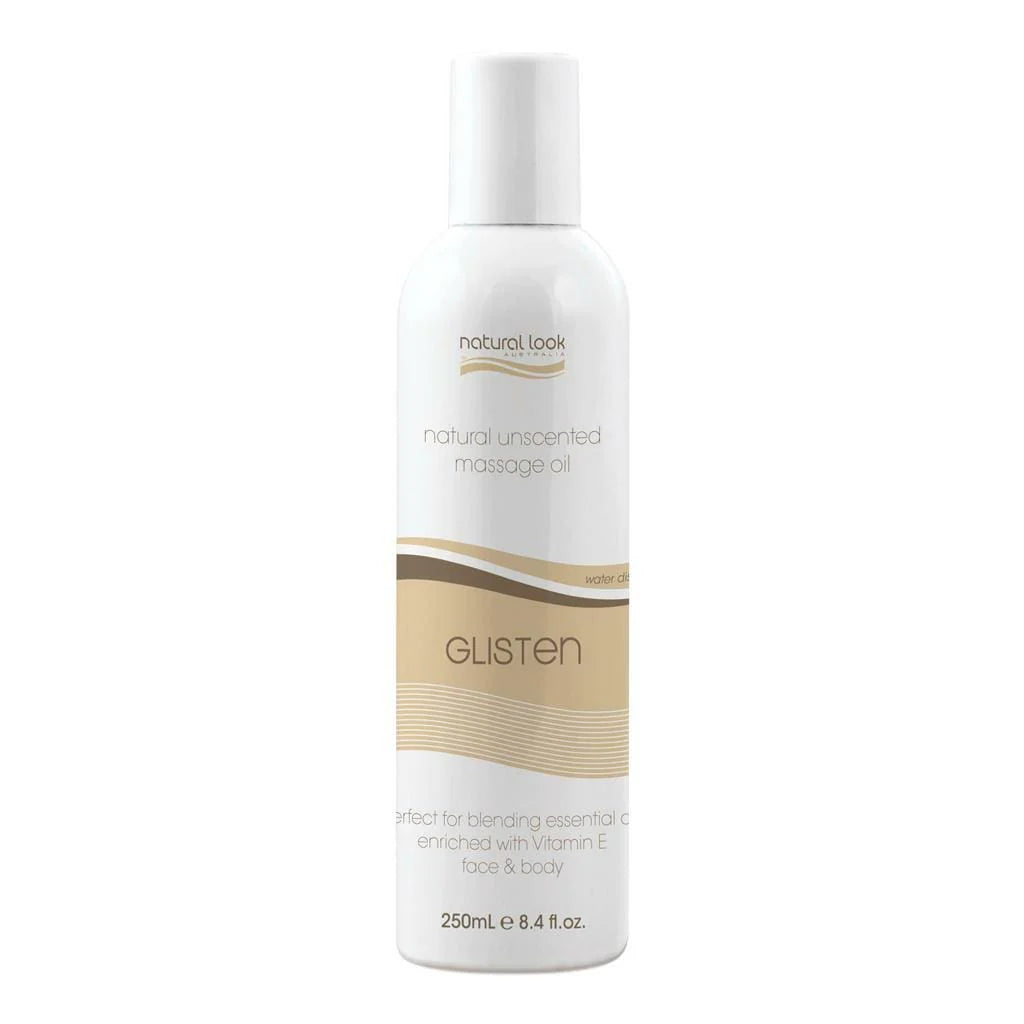Natural Look Glisten Body Massage Oil Unscented - MV hair and beauty