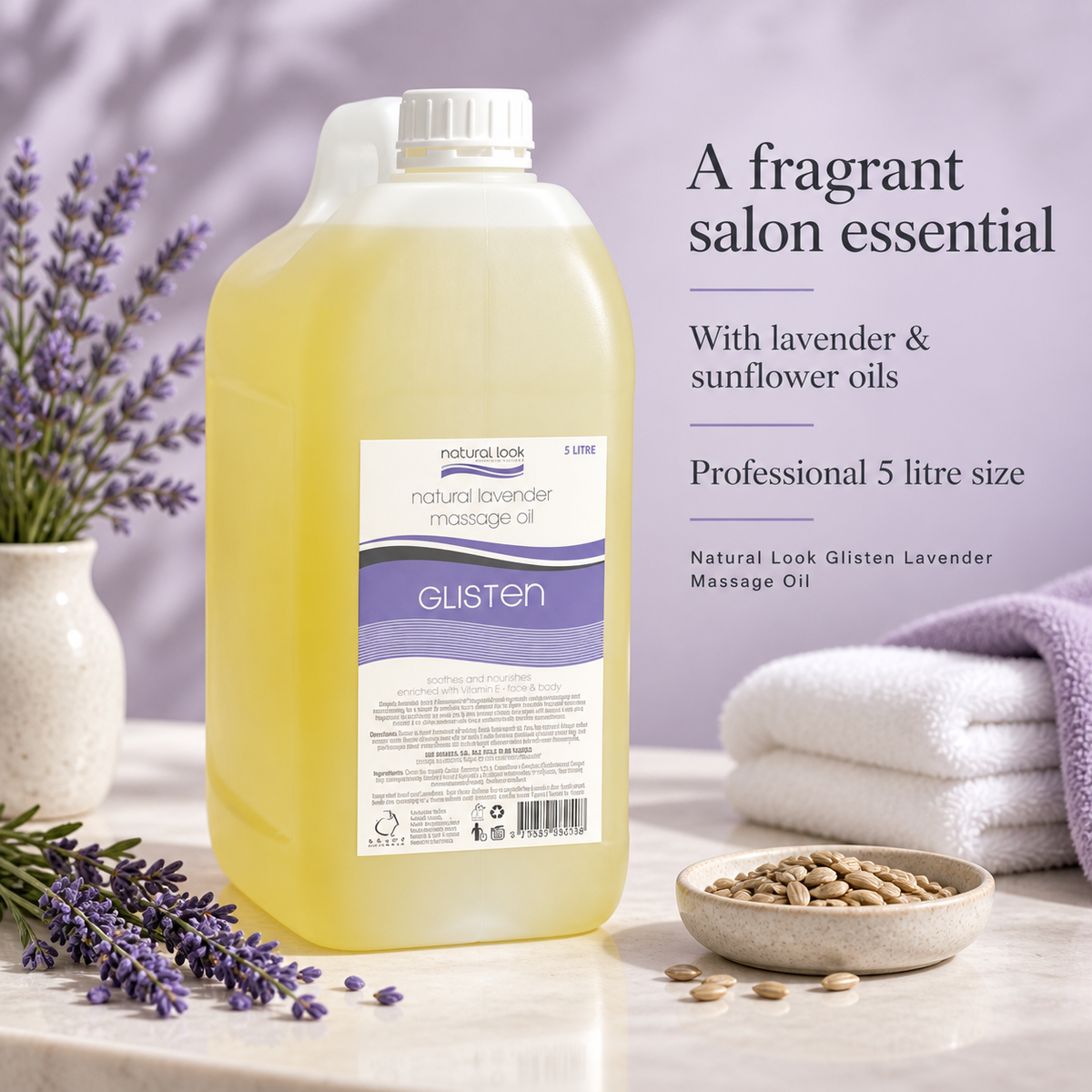 Natural Look Glisten Lavender Massage Oil 5 Litres - MV hair and beauty
