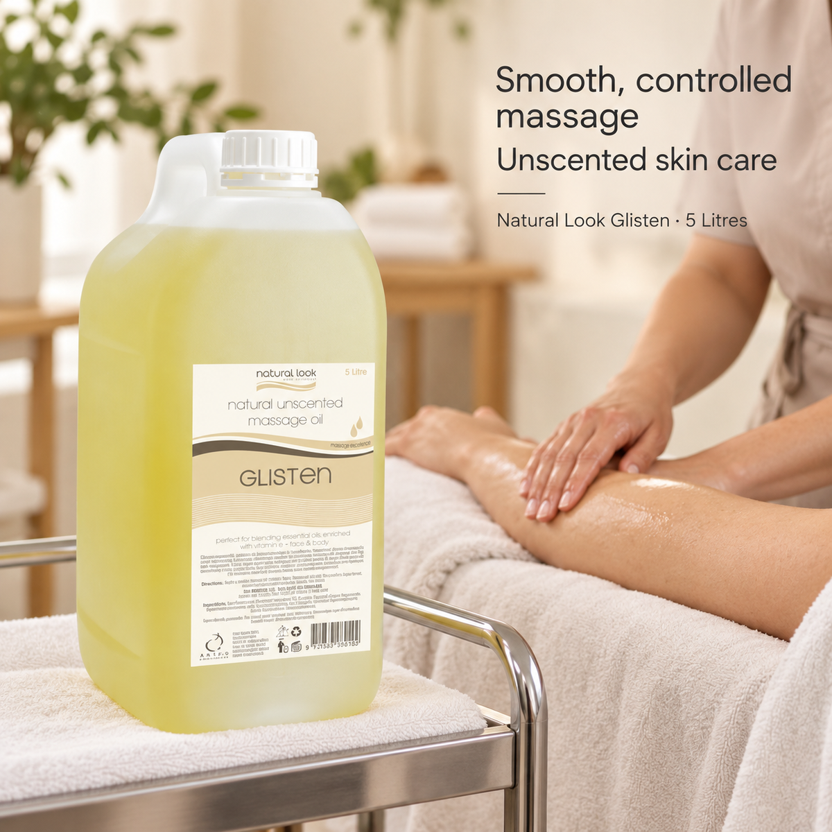 Natural Look Glisten Unscented Body Massage Oil 5 Litres - MV hair and beauty
