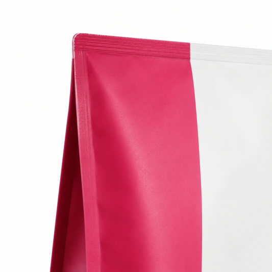 Natural Look Ice Blonde White Bleach 500g magenta and white pouch seam detail