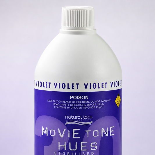 Natural Look Violet Cream Peroxide 30 Vol 975ml cap and label detail